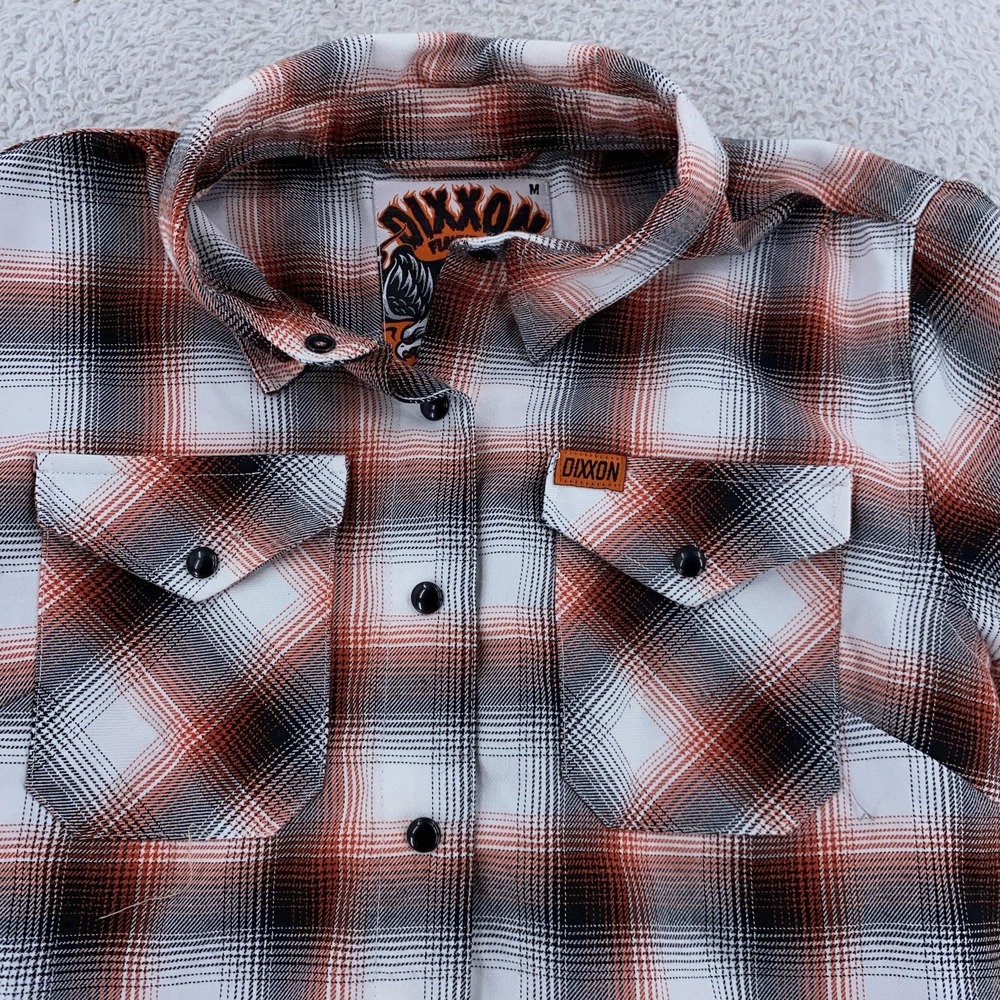 Dixxon Flannel Shirt Womens Medium Plaid The Eagle Long Sleeve Button Up‎